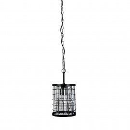 Oriel Lighting-DELAWARE.18 Modern Chandelier Black Frame and Crystal